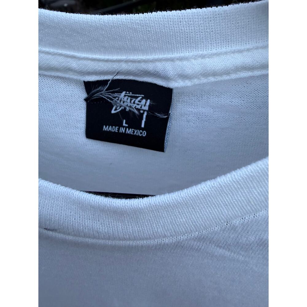 Stussy Honolulu Chapter T Shirt White Large NWOT Cut Tag Rare Back Logo Tee - Picture 6 of 7